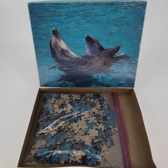 Vintage Dolphins 550 Interlocking Pieces Jigsaw Puzzle - Good Used Condition - Picture 2 of 10